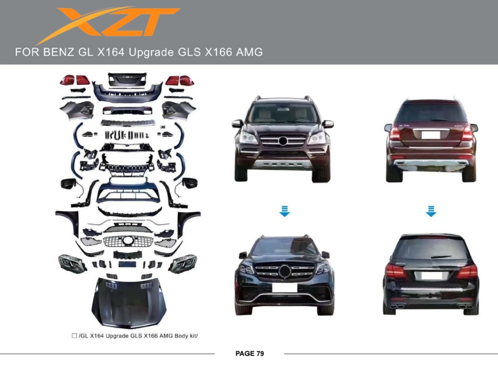 BENZ GL X164 UPGRADE GLS X166 AMG BODYKIT