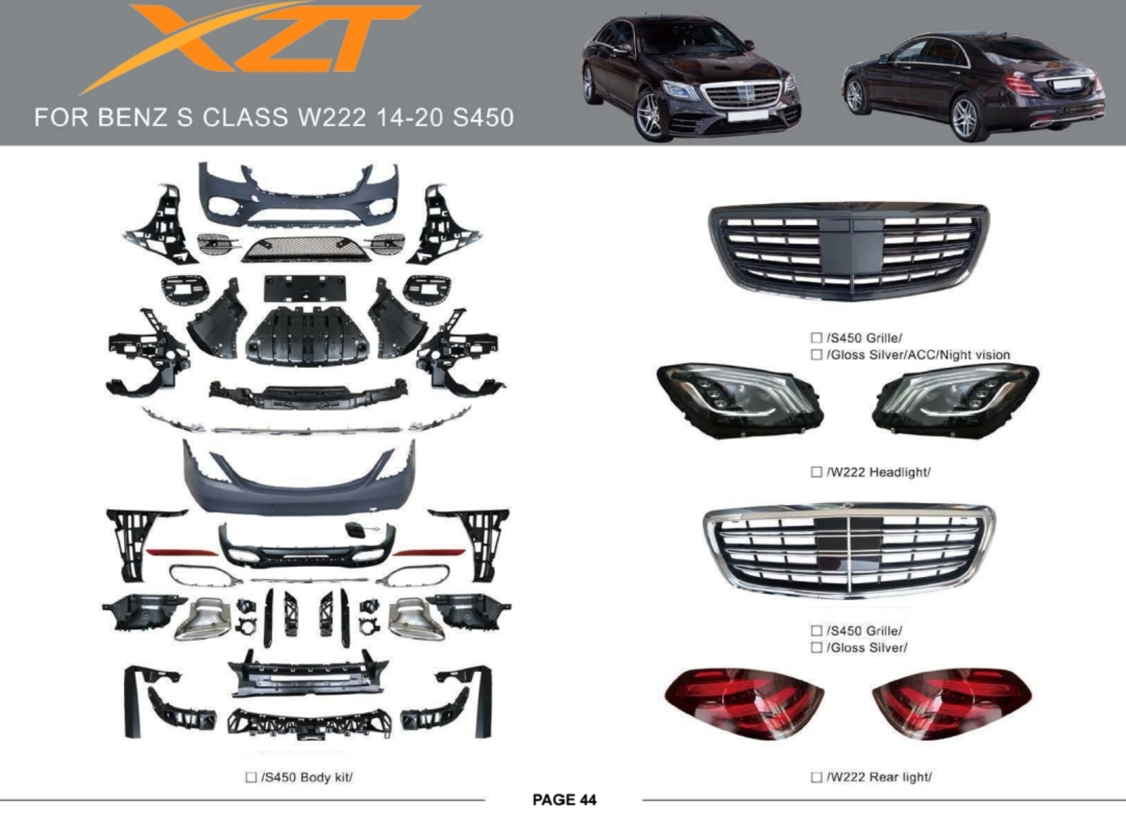 BENZ  S CLASS W222 14-20 S450 BODYKIT