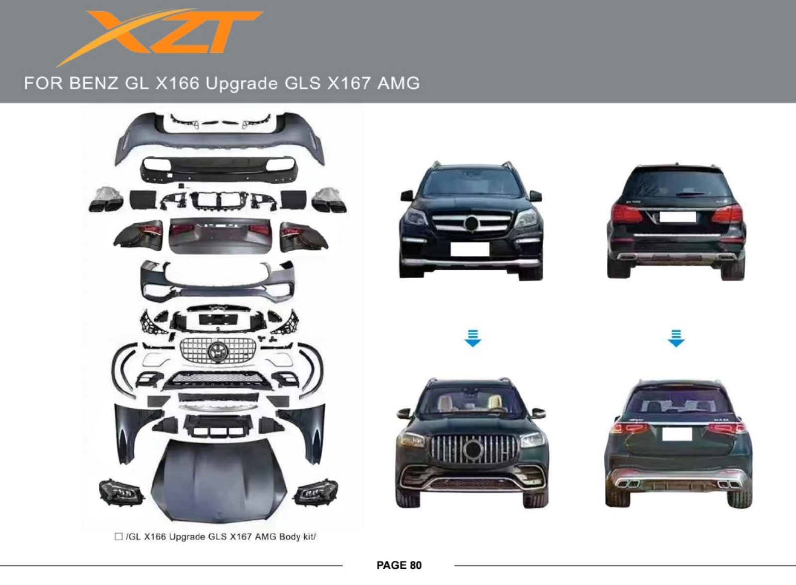 BENZ GL X166 UPGRADE GLS X167 AMG BODYKIT