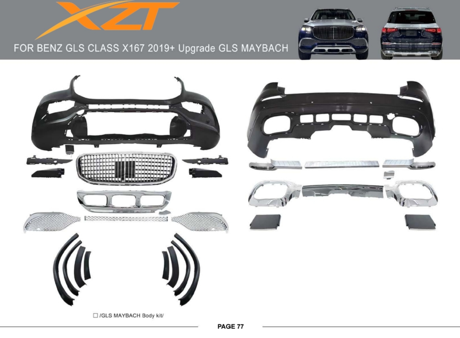 BENZ GLS CLASS X167 2019+ UPGRADE GLS MAYBACH BODYKIT