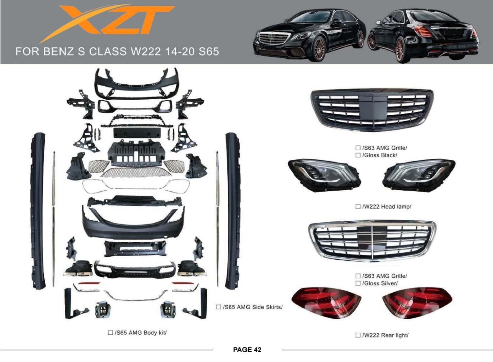 BENZ S CLASS W222 14-20 S65 BODYKIT