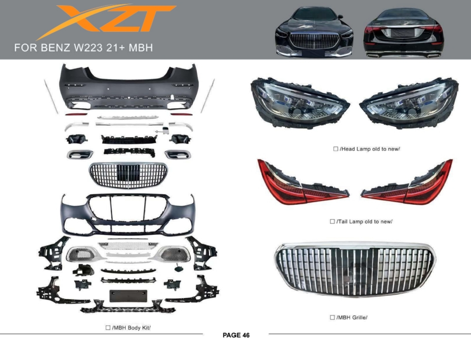 BENZ W223 21+ MBH BODYKIT
