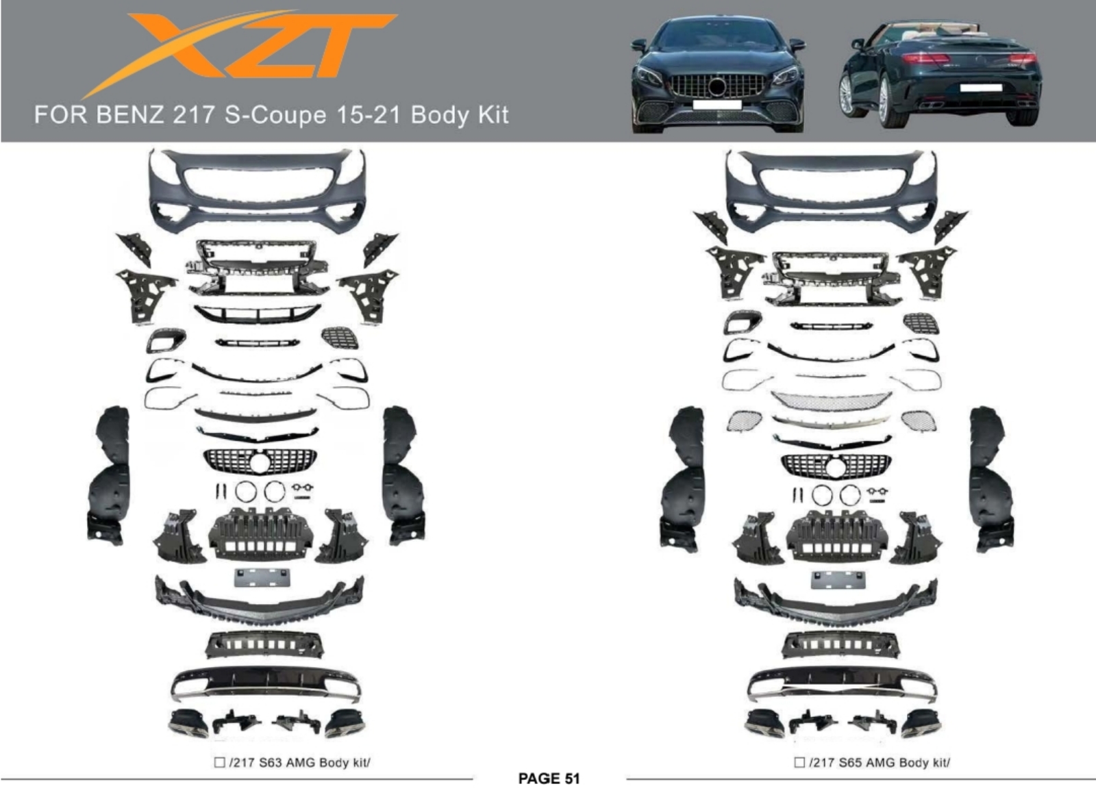BENZ 217 S-COUPE 15-21 BODYKIT