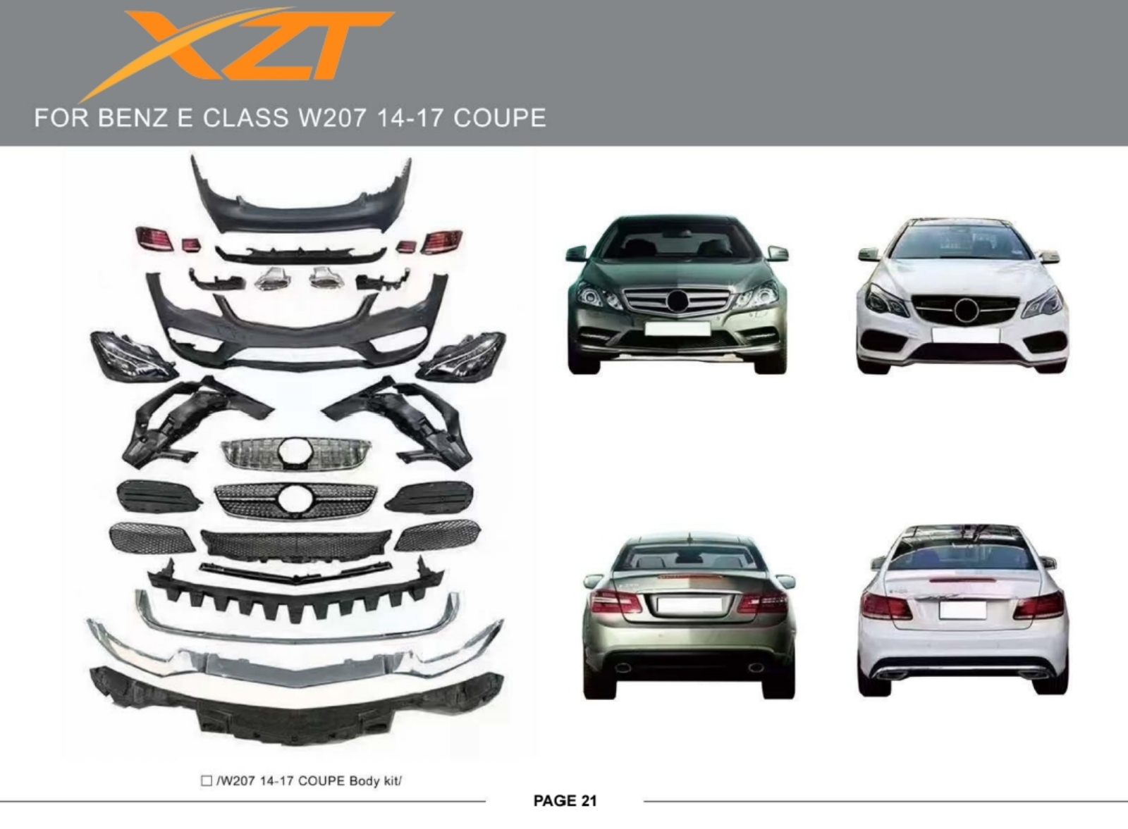 BENZ E CLASS W207 14-17 COUPE BODYKIT