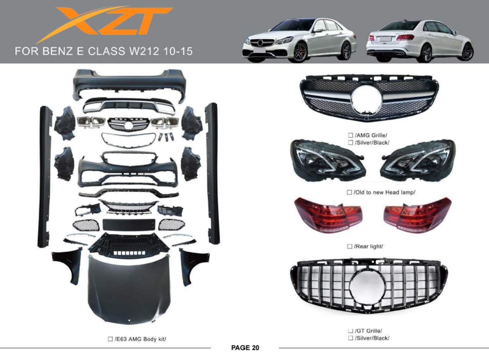 BENZ E CLASS W212 10-15 BODYKIT