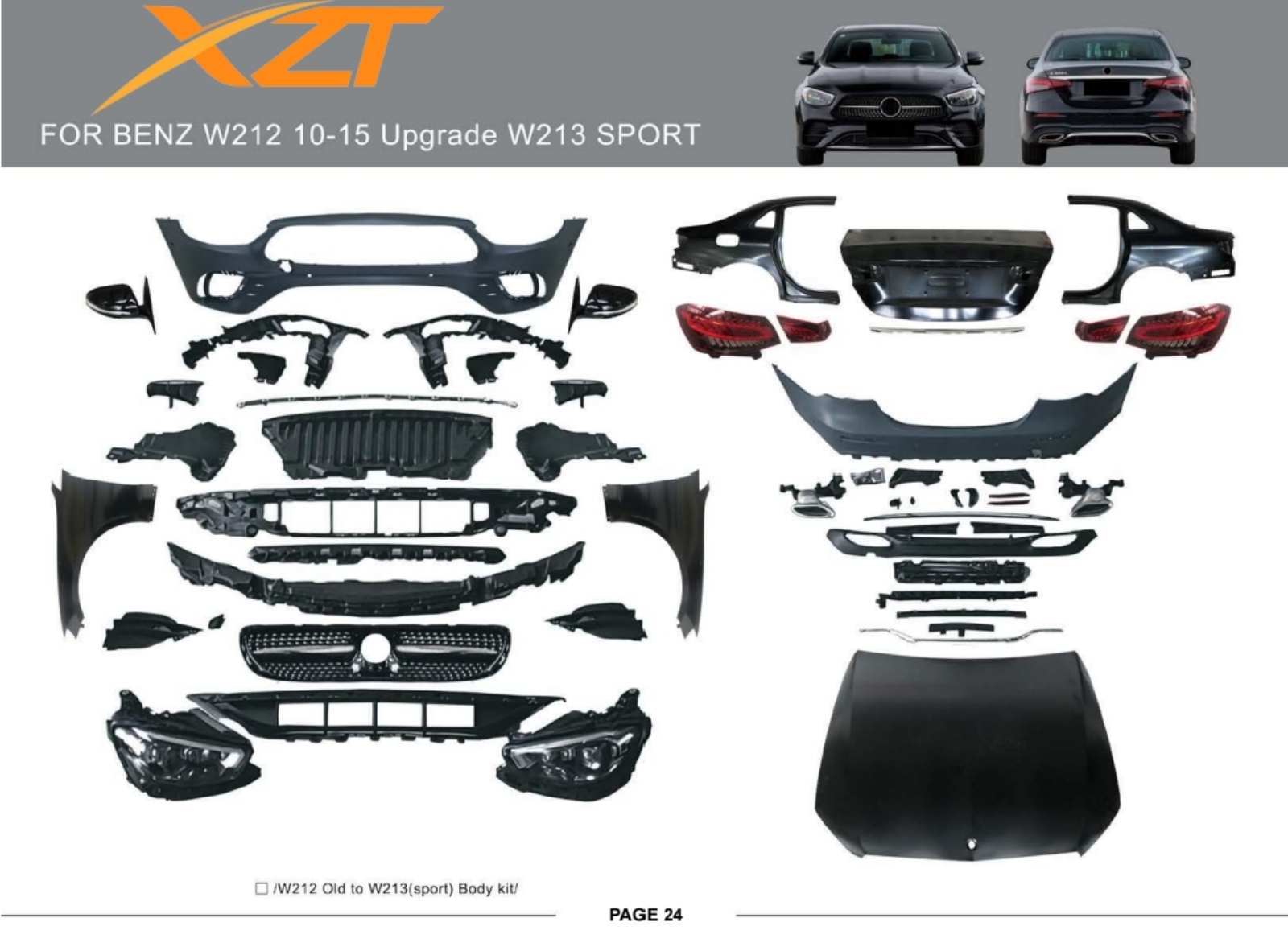 BENZ W212 10-15 UPGRADE TO W213 SPORT BODYKIT