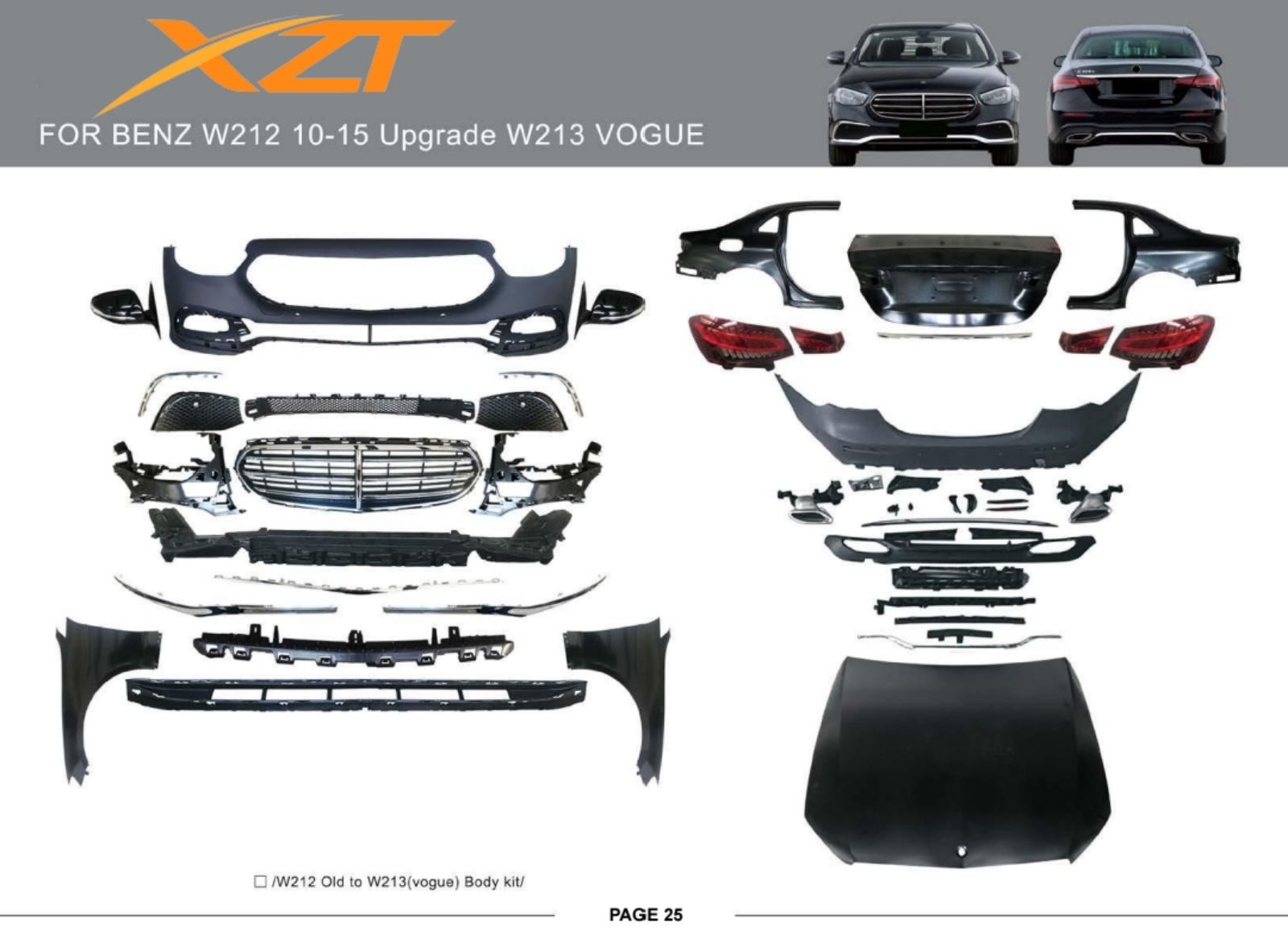 BENZ W212 10-15 UPGRADE W213 VOGUE BODYKIT