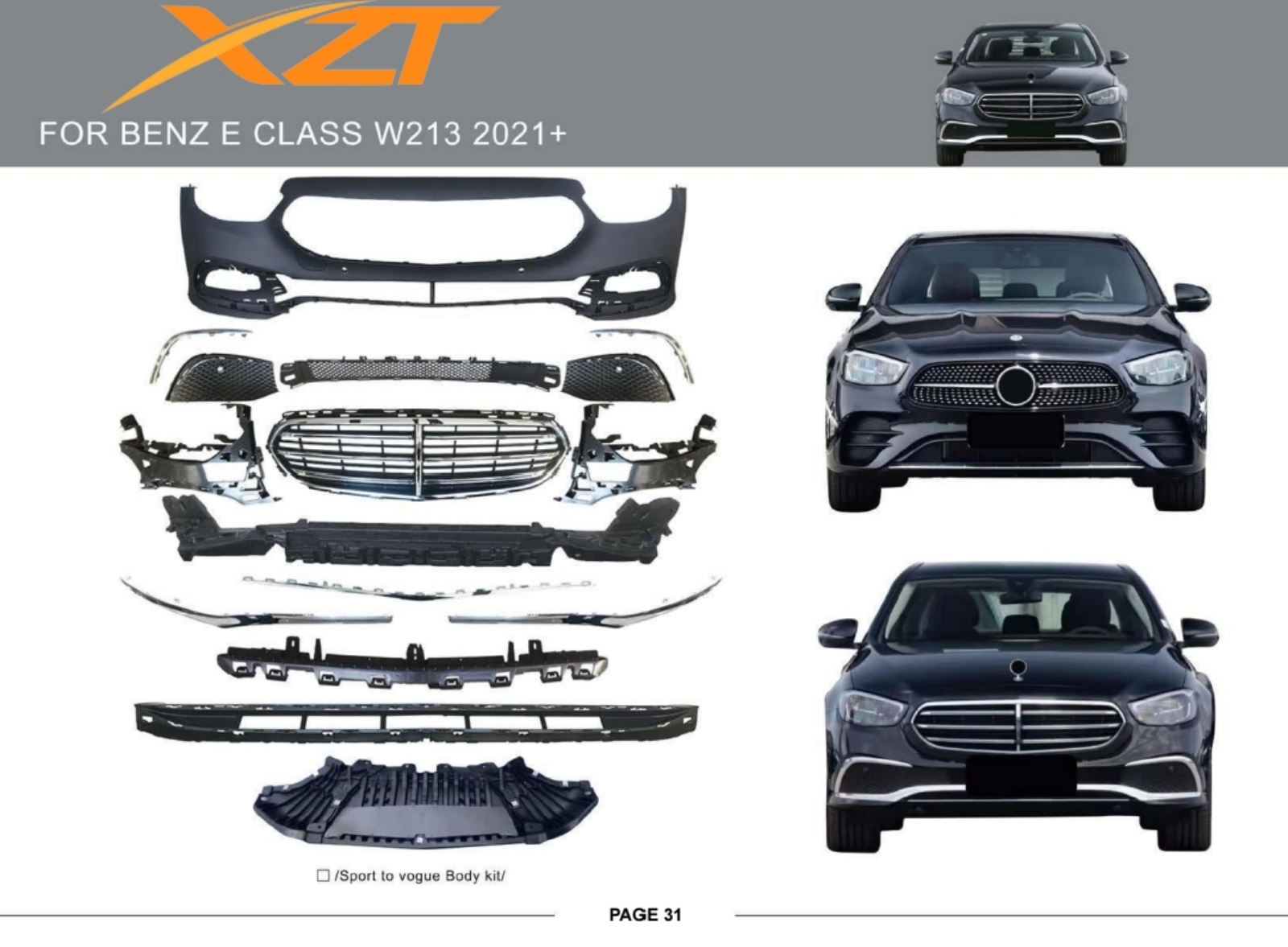 BENZ E CLASS W213 2021+ BODYKIT