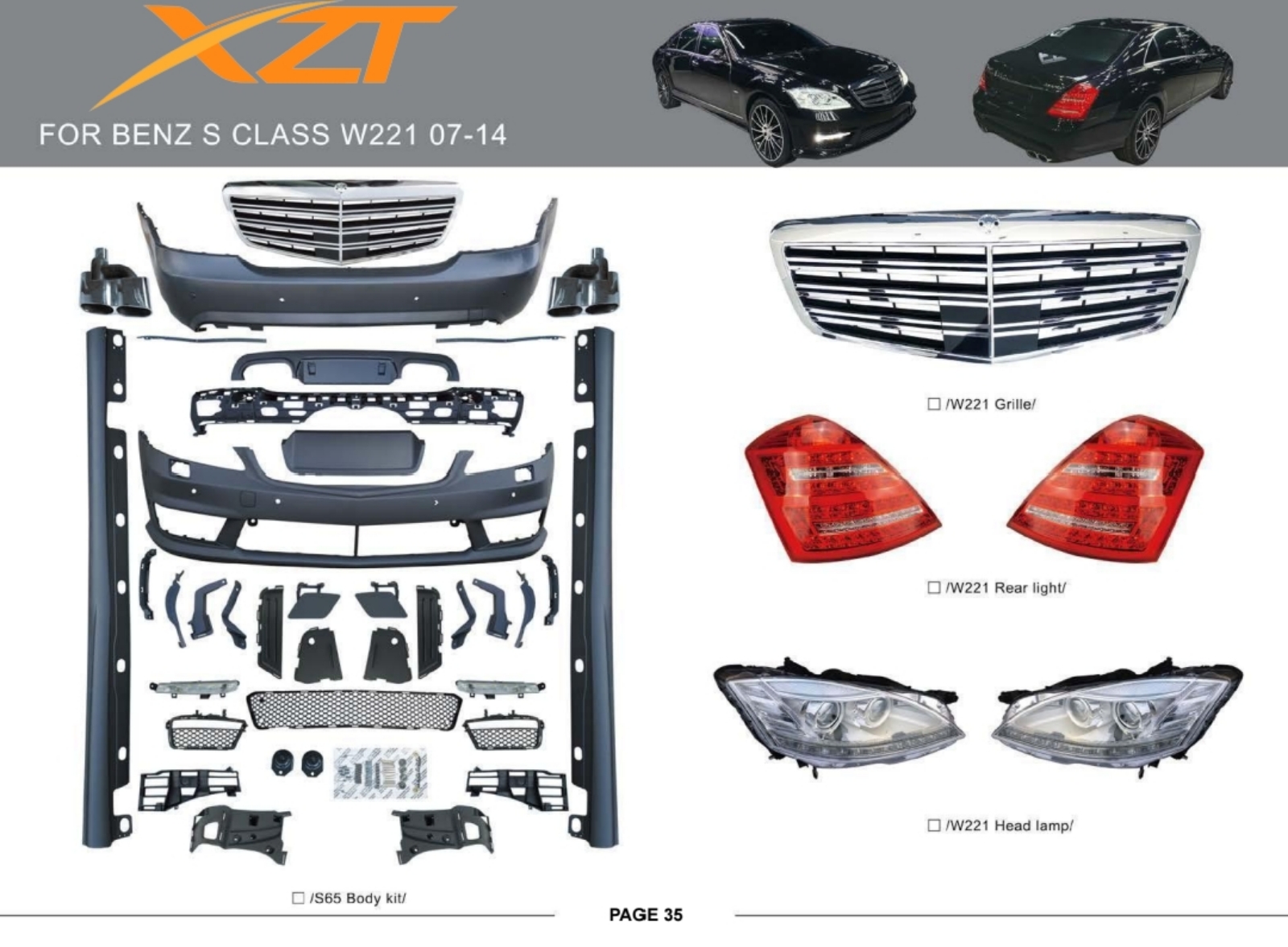 BENZ S CLASS W221 07-14 BODYKIT