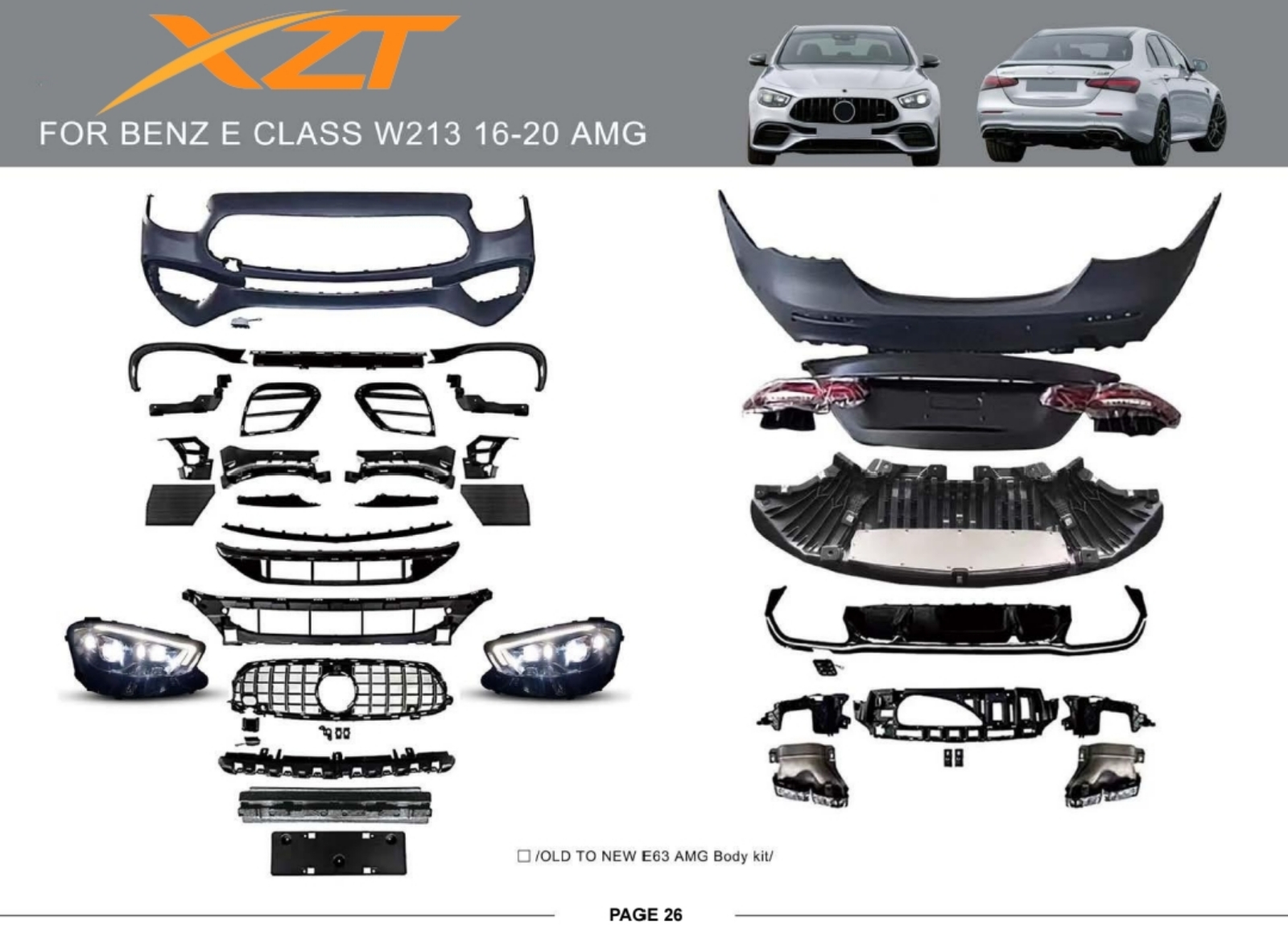 BENZ E CLASS W213 16-20 AMG BODYKIT