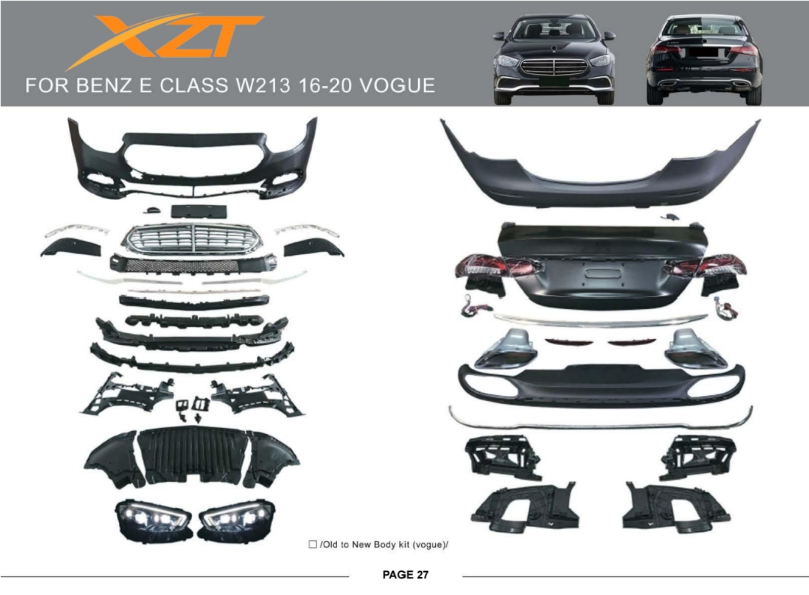 BENZ E CLASS W213 16-20 VOGUE BODYKIT