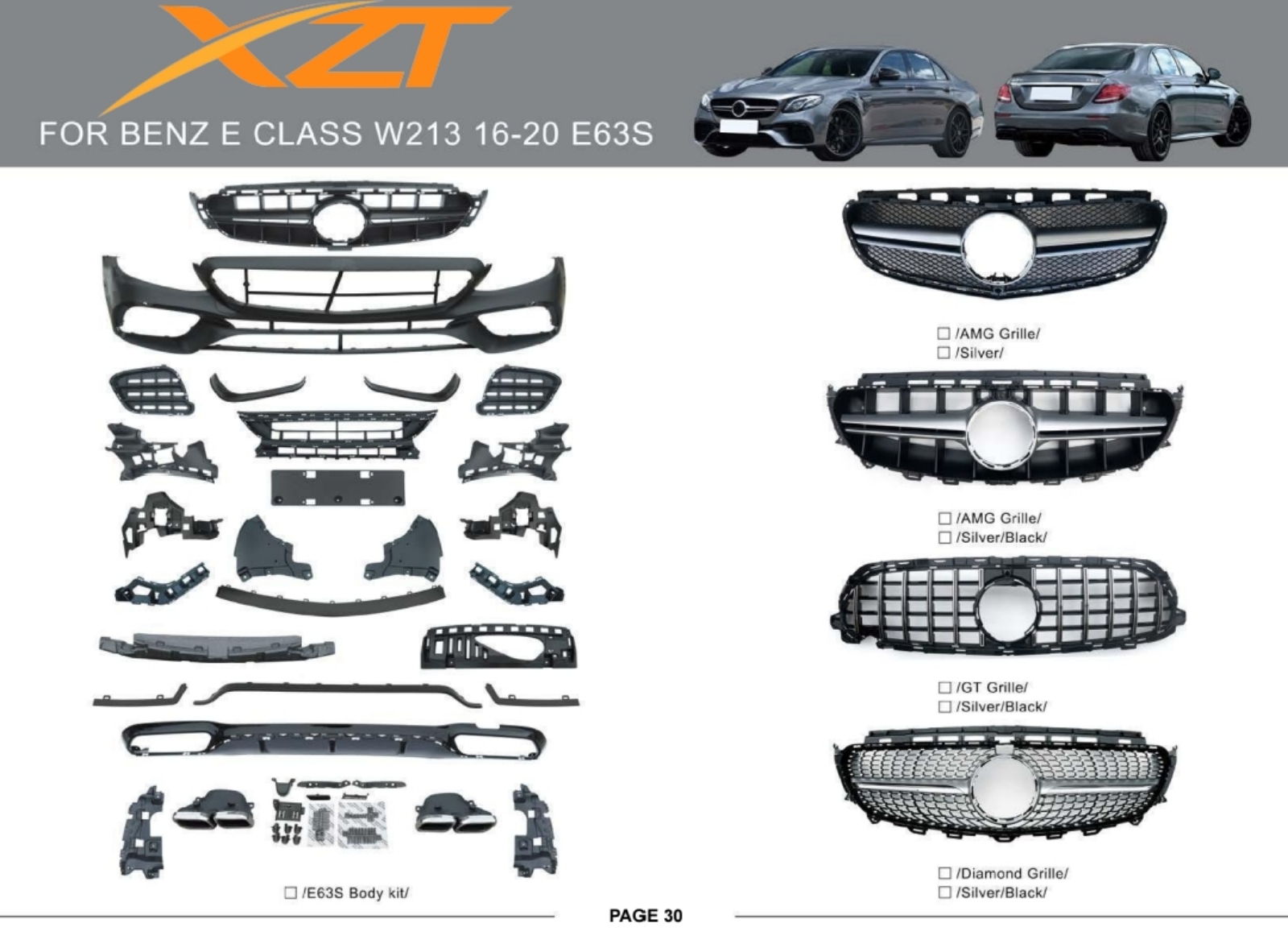 BENZ E CLASS W213 16-20 UPGRADE TO E63S BODYKIT