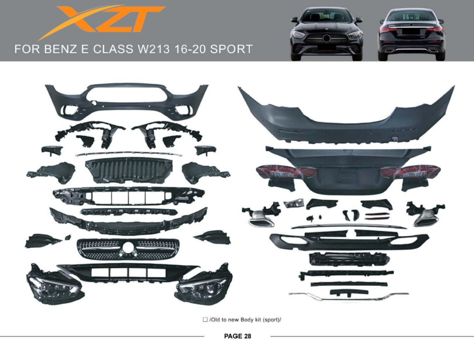 BENZ E CLASS W213 16-20 SPORT BODYKIT