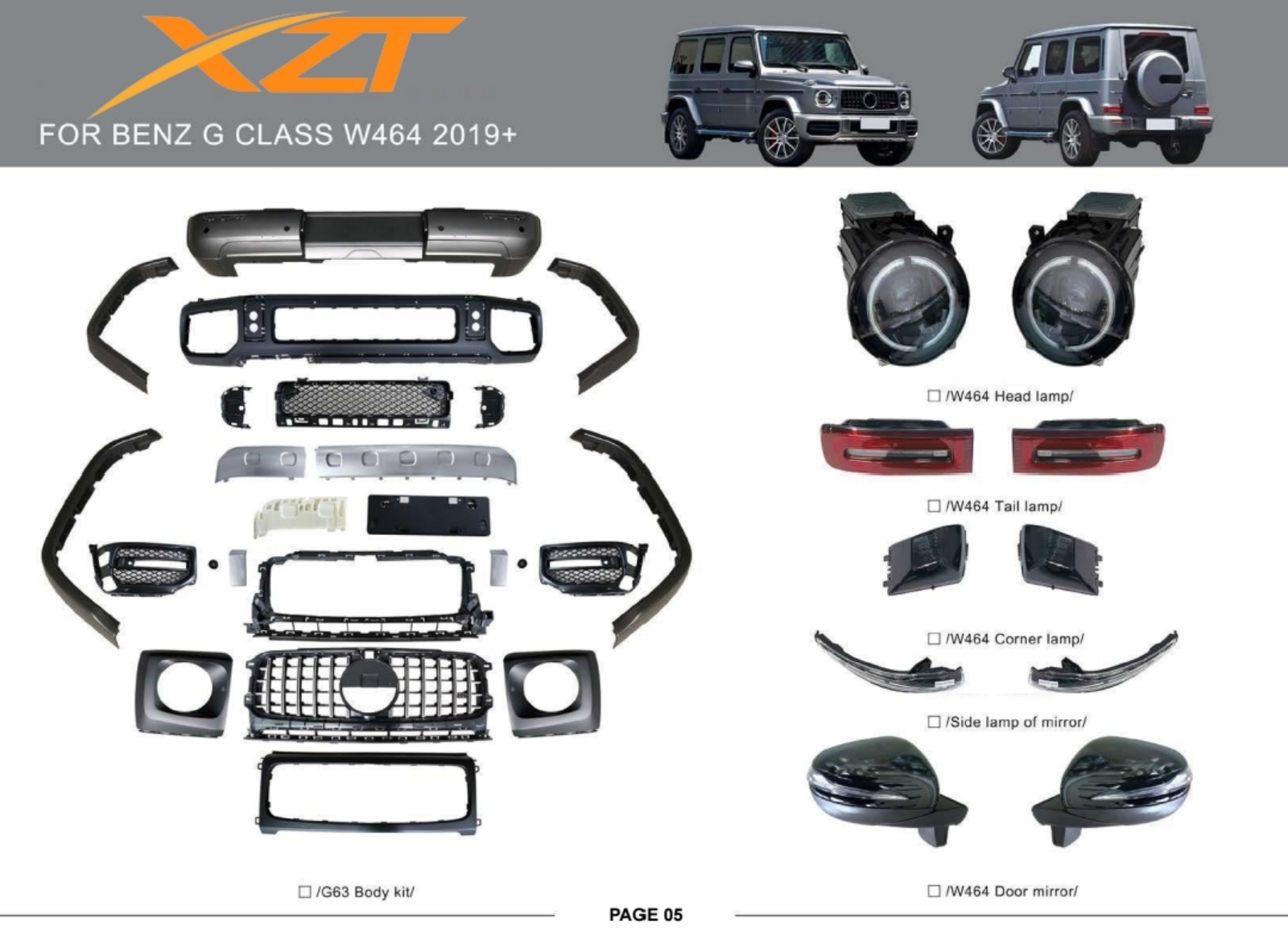 BENZ G CLASS W464 2019+ BODYKIT