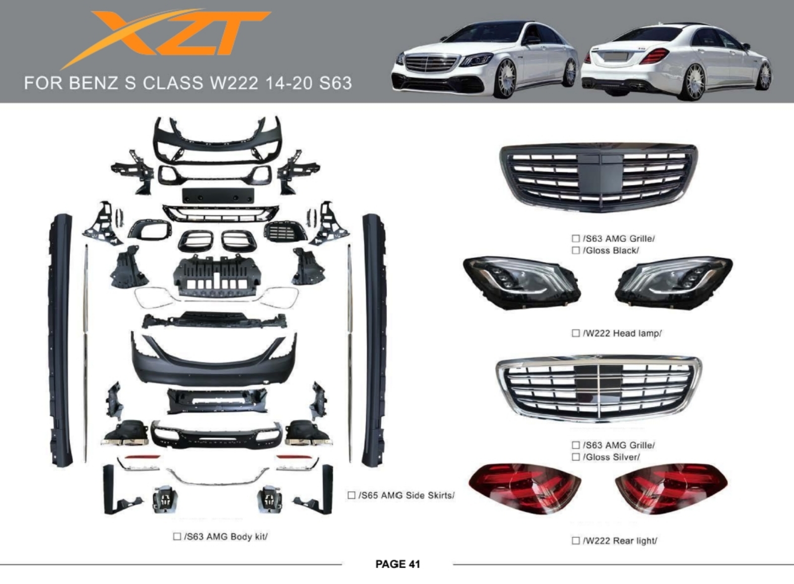 BENZ S CLASS W222 14-20 S63 BODYKIT