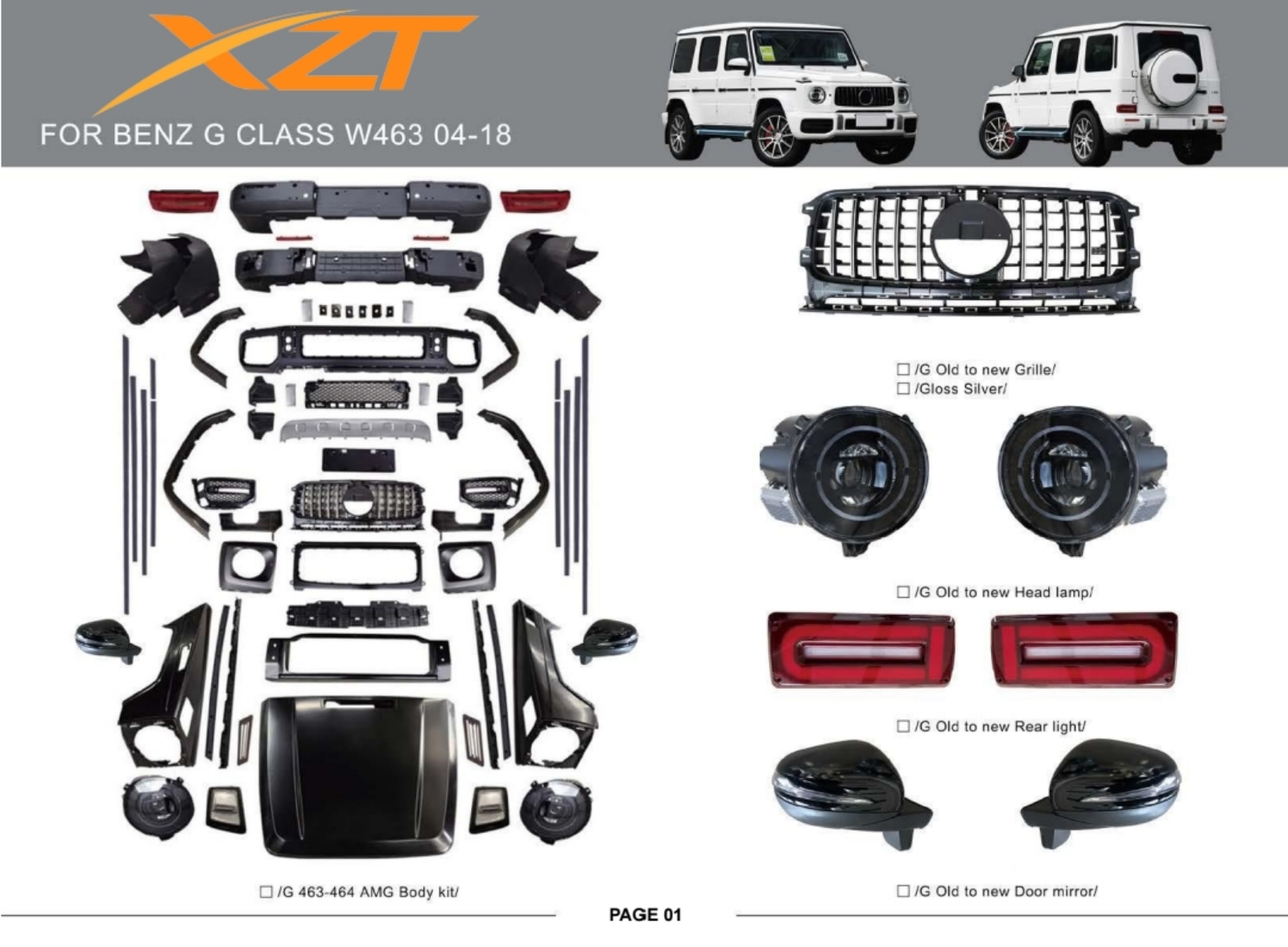 BENZ G CLASS W463 04-18 BODYKIT