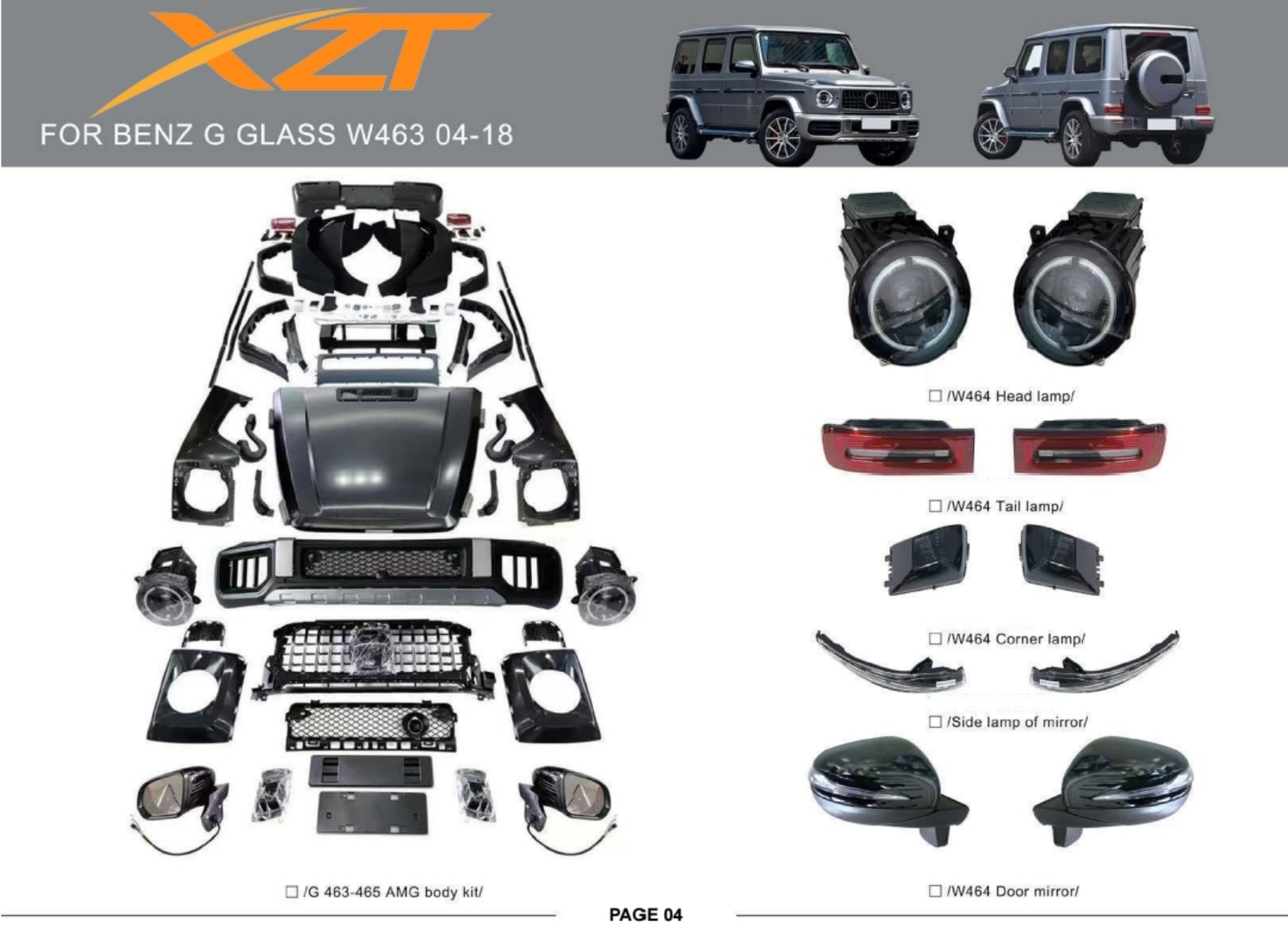 BENZ G CLASS W463 04-18 BODYKIT