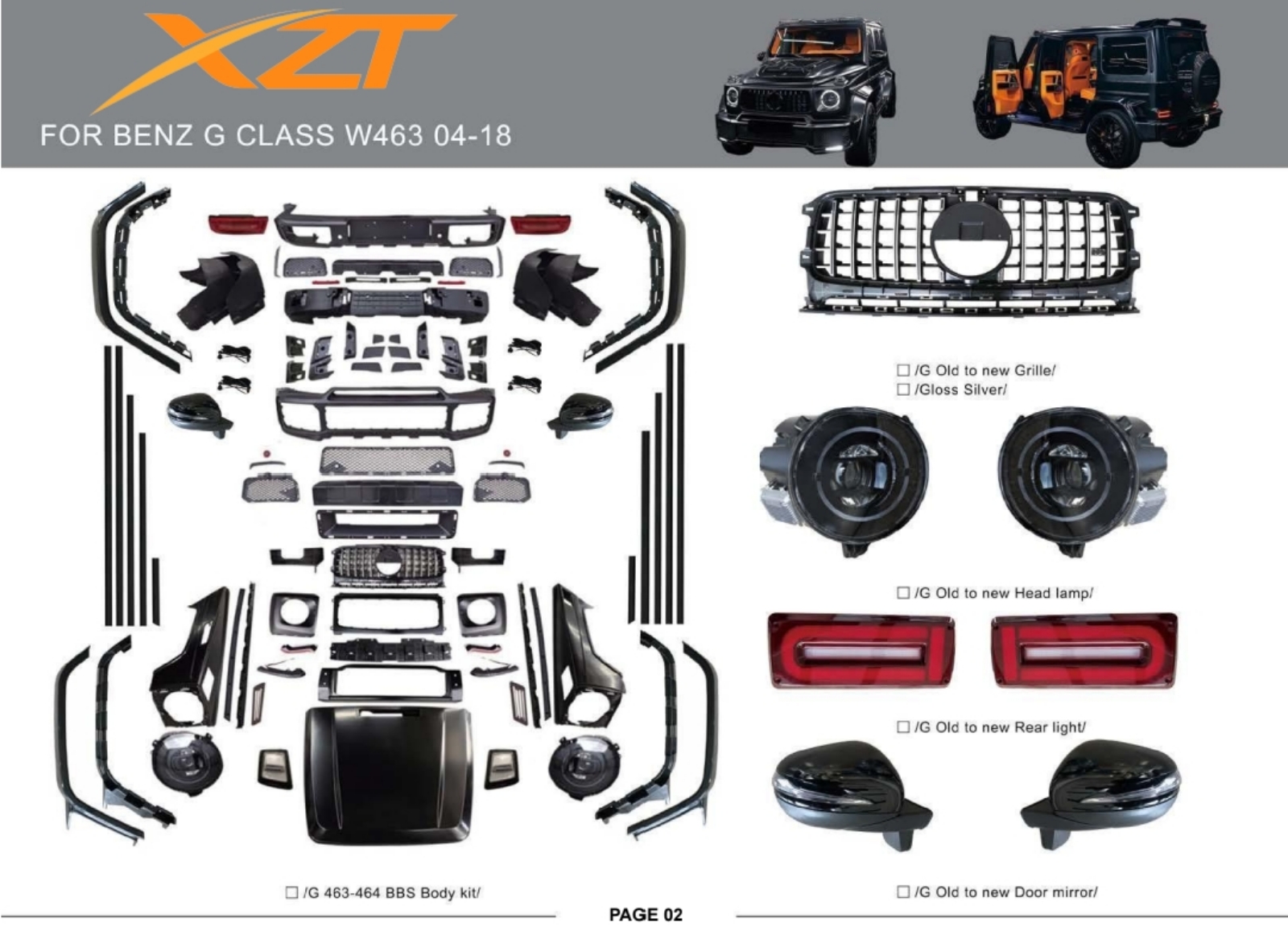 BENZ G CLASS W463 04-18 BODYKIT