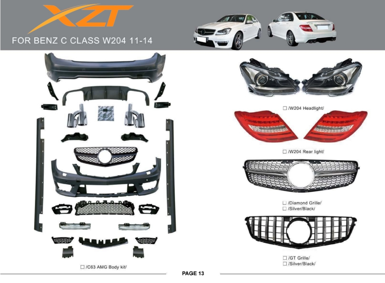 BENZ C CLASS W204 11-14 BODYKIT