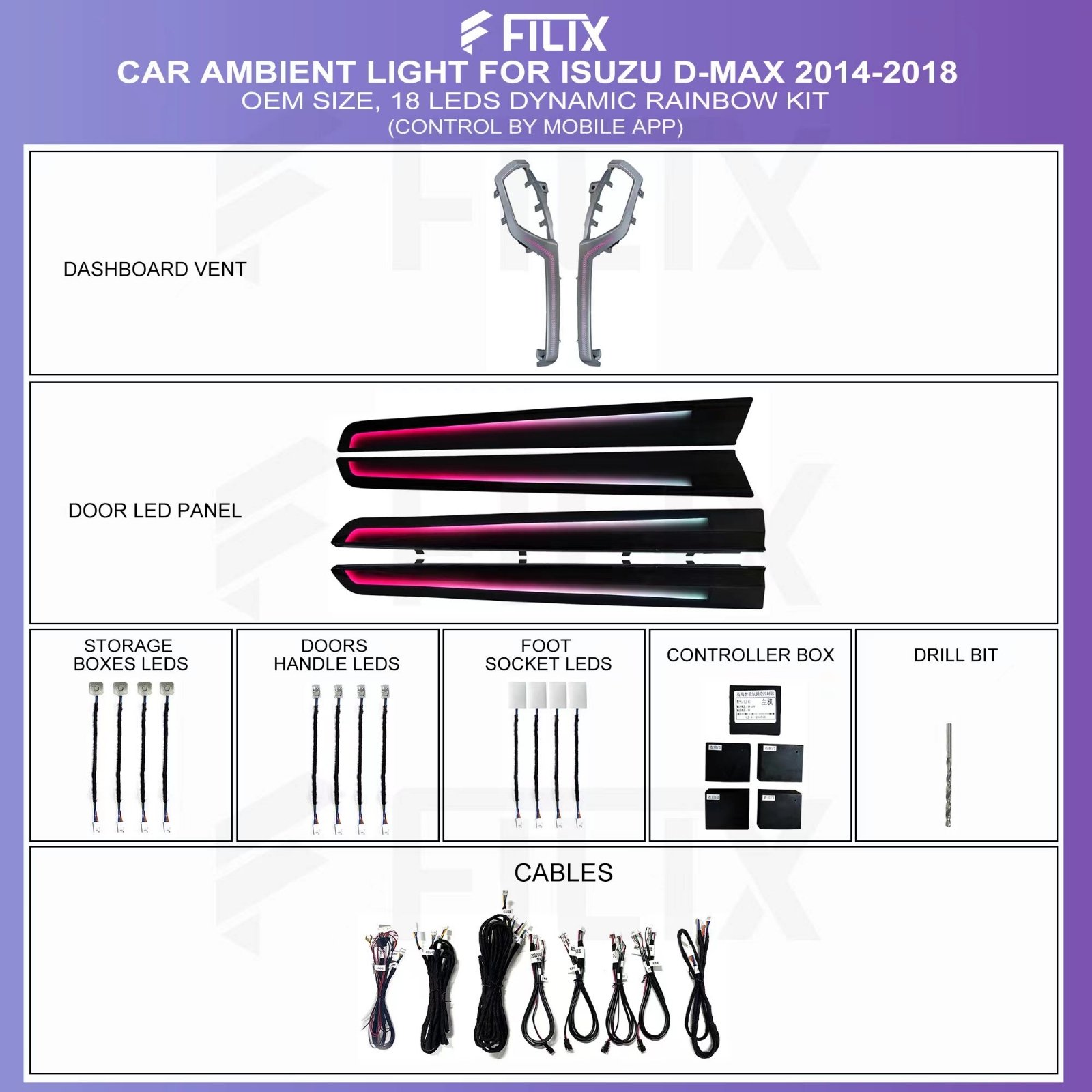 isuzu dmax OEM AMBIENT LIGHT