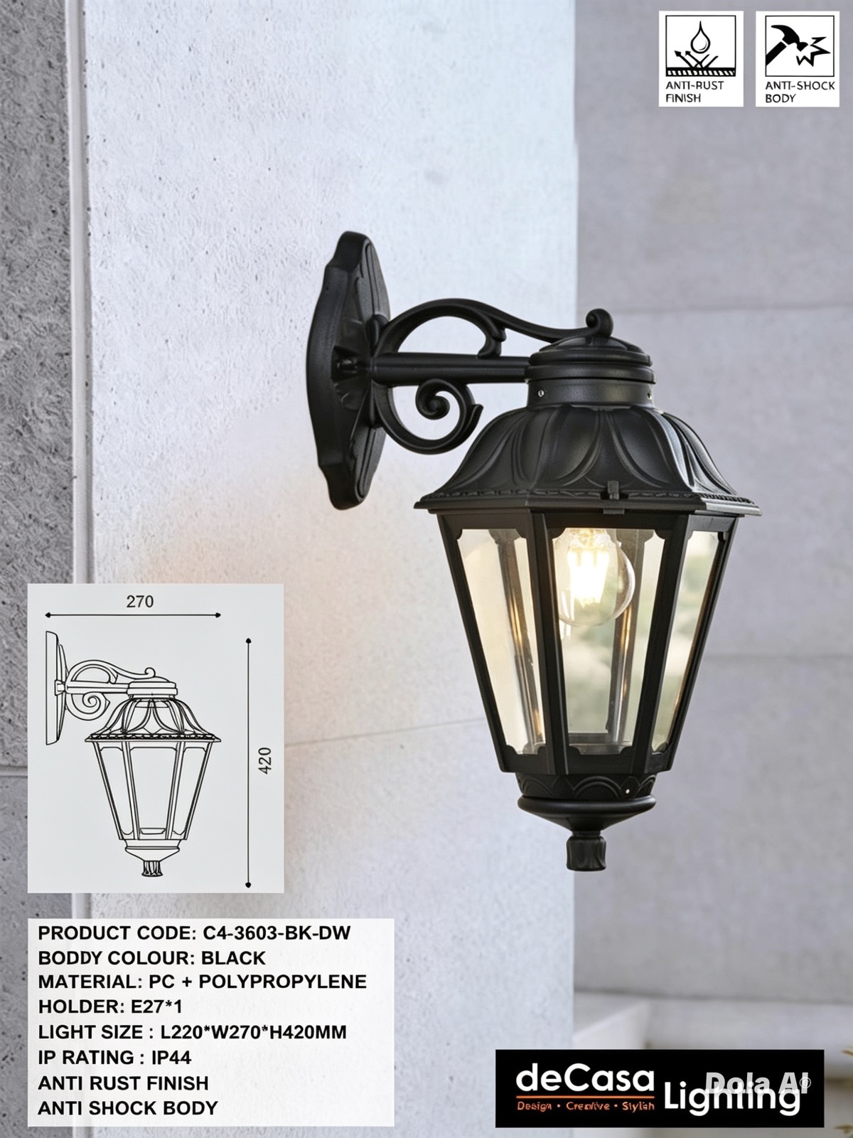Outdoor Wall Light - Classic Design