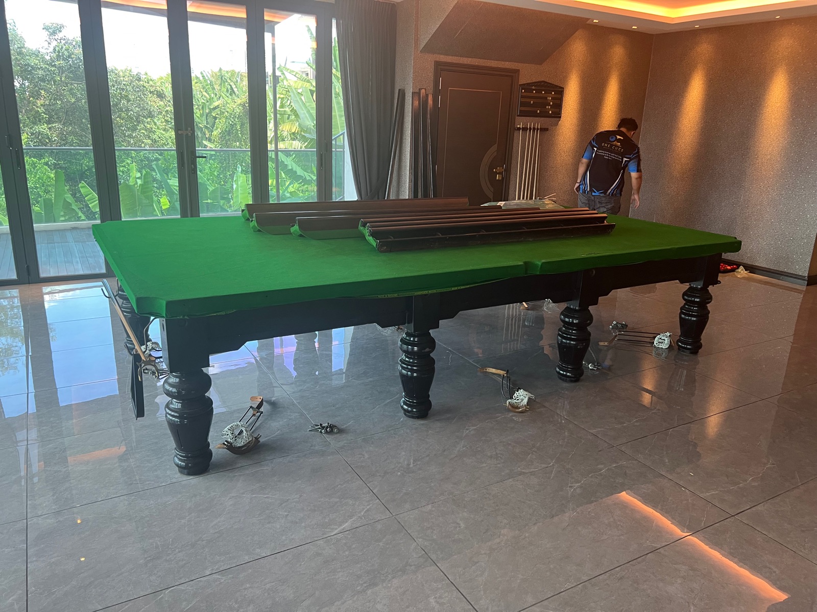 Change PNS 720 New Cloth of 12ft Snooker Table