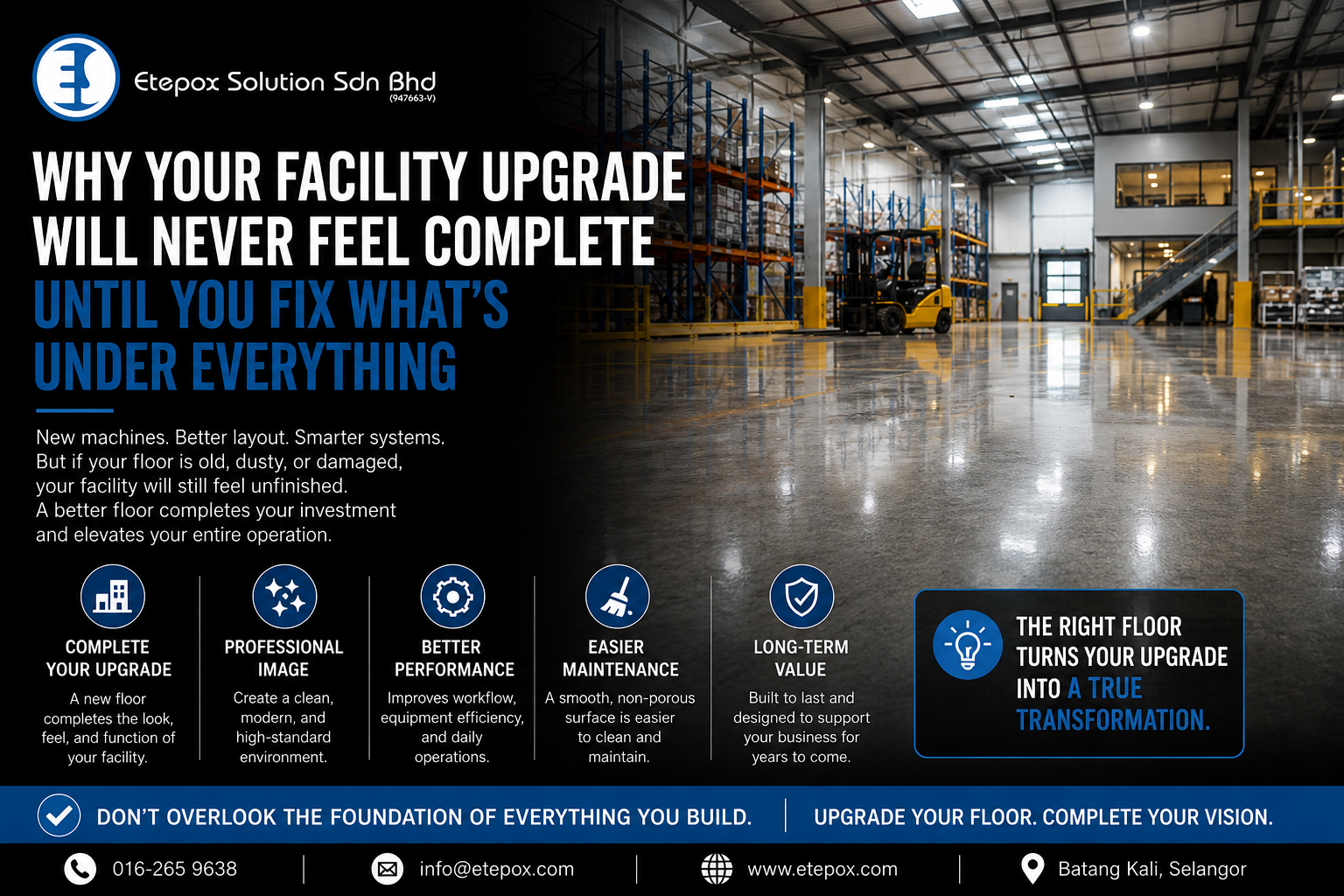 Why Your Facility Upgrade Will Never Feel Complete Until You Fix What’s Under Everything