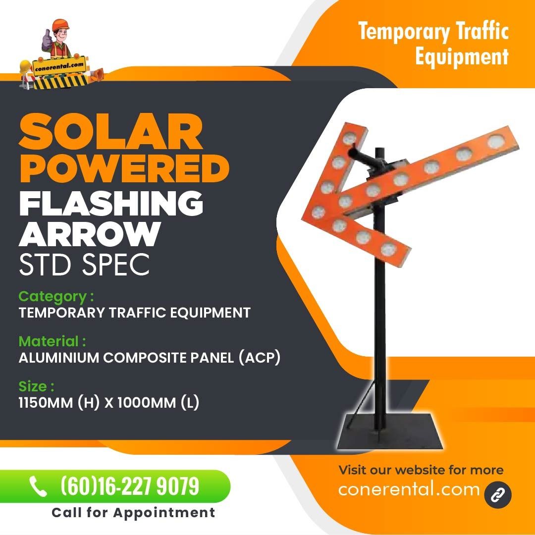 🌟 Solar-Powered Flashing Arrow! 🌟 (rental)