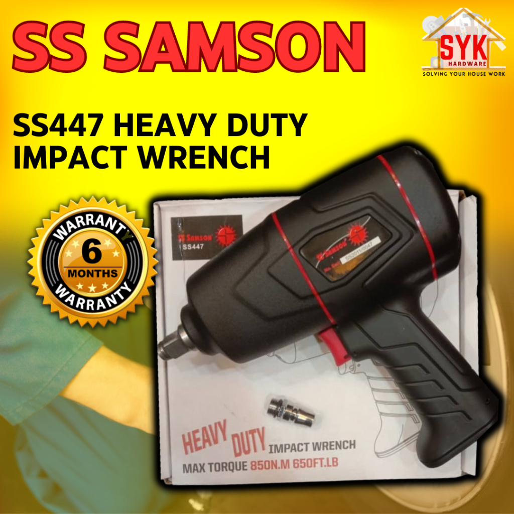 SYK SS SAMSON SS447 Pneumatic Heavy Duty Twin Hammer Hog Ring Air Impact Wrench Power Tools Electric Impact Wrench