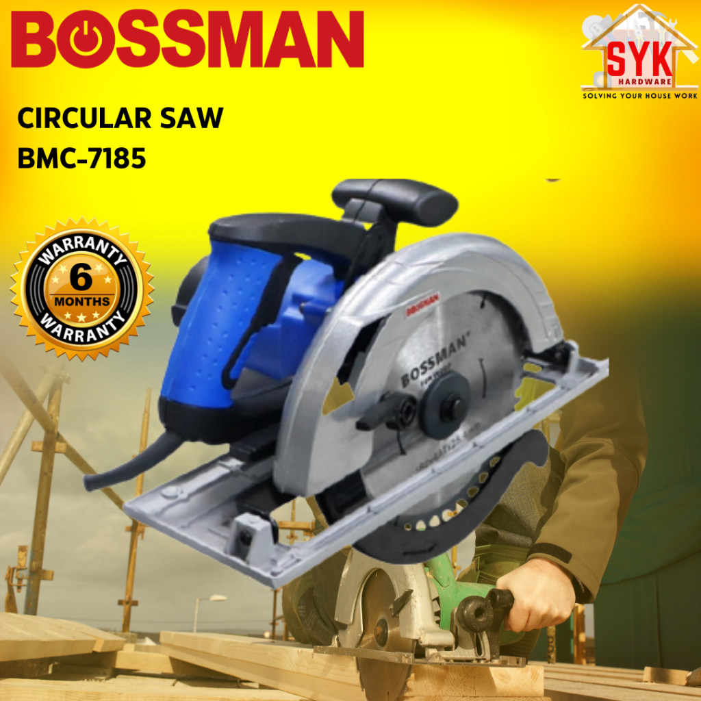 SYK Bossman BMC-7185 7 Inch Circular Saw Metal Cutting Machine Mesin Potong Kayu 185mm  - 1680Watt