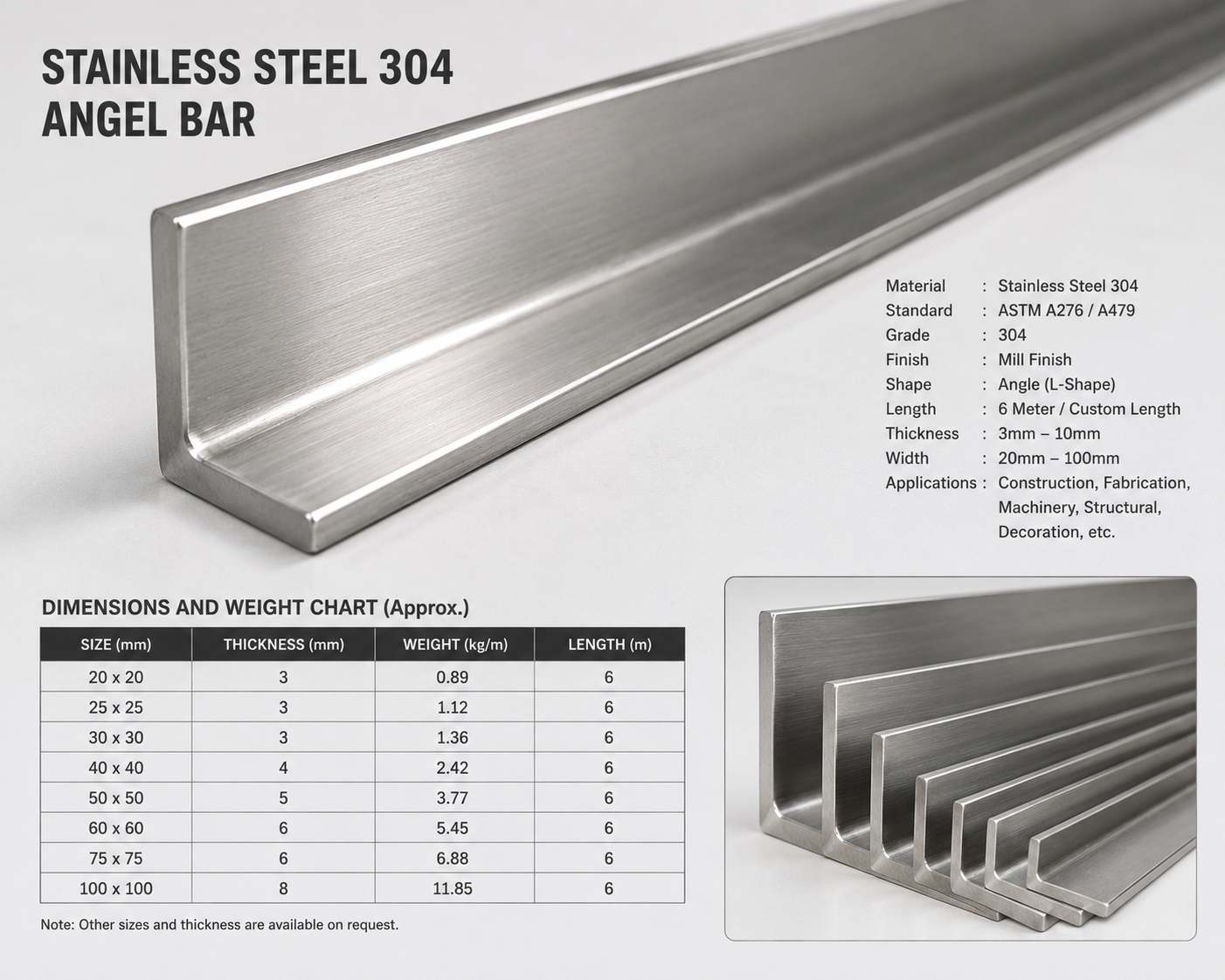 Stainless Steel Angle Bar