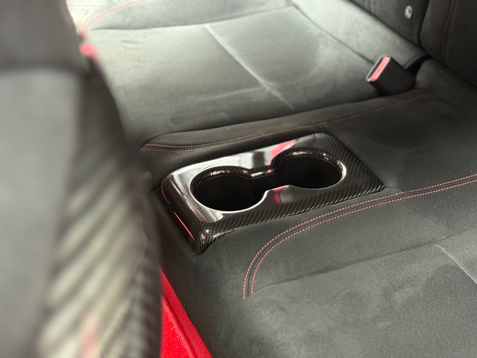 DRY CARBON BACK SEAT CUP HOLDER COVER