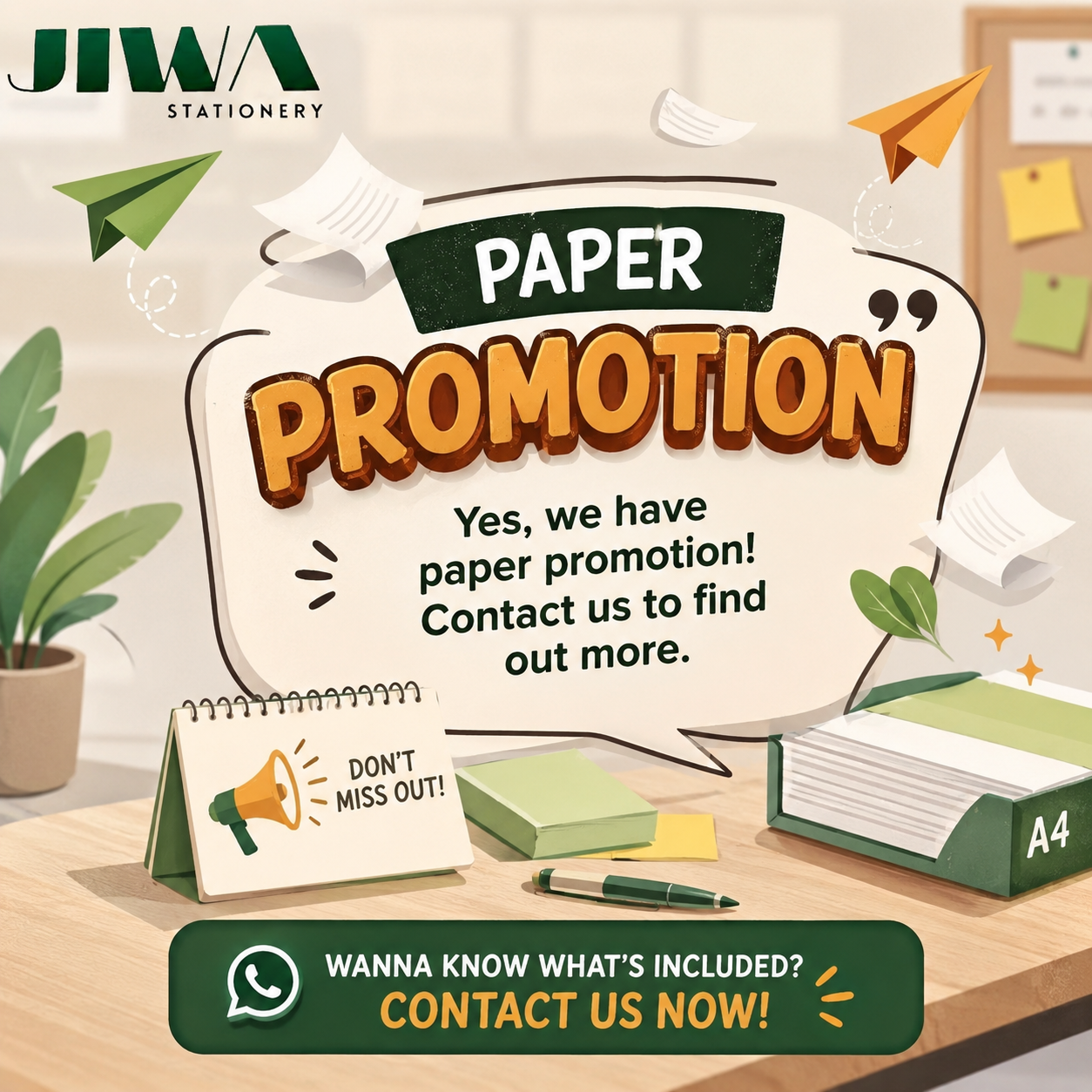 PROMOSI KERTAS !!