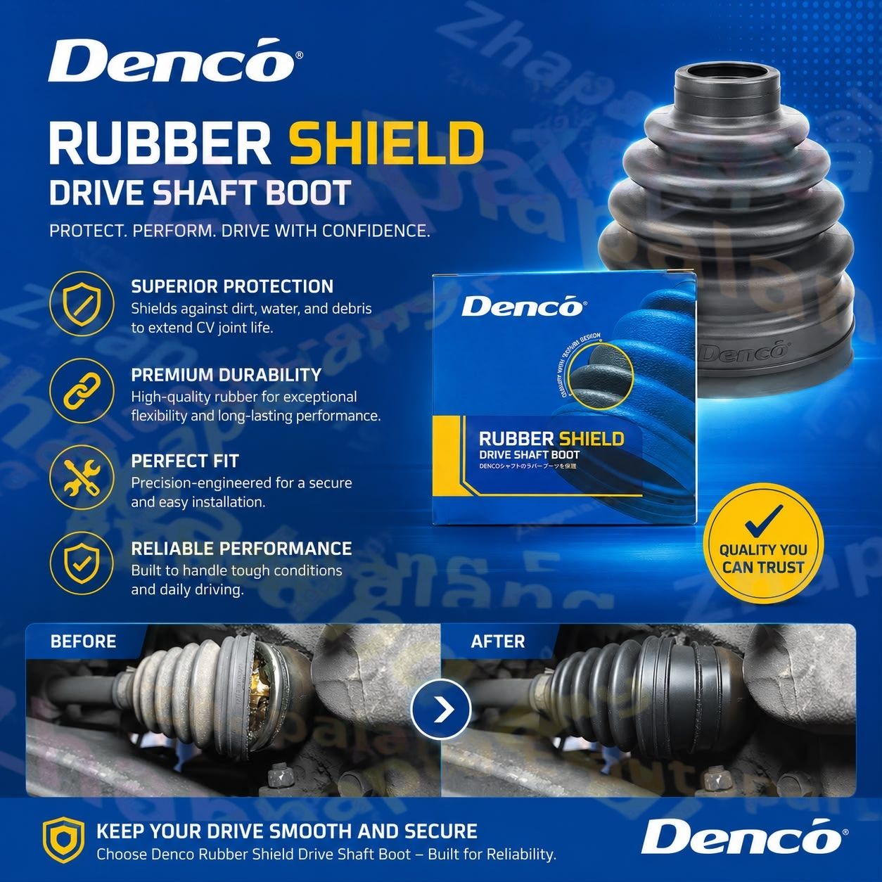 DENCO Drive Shaft Boot Cover Inner Outer - TOYOTA VIOS NCP42/NCP93