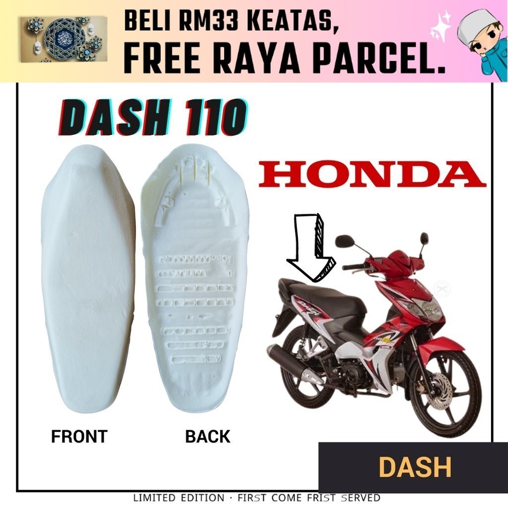 HONDA WAVE DASH 110 LAMA SPAN SEAT FIBER SPONGE PU FORM KUSYEN DOUBLE CUSHION KUSION ASSY WAVE DASH OLD STANDARD DASH110