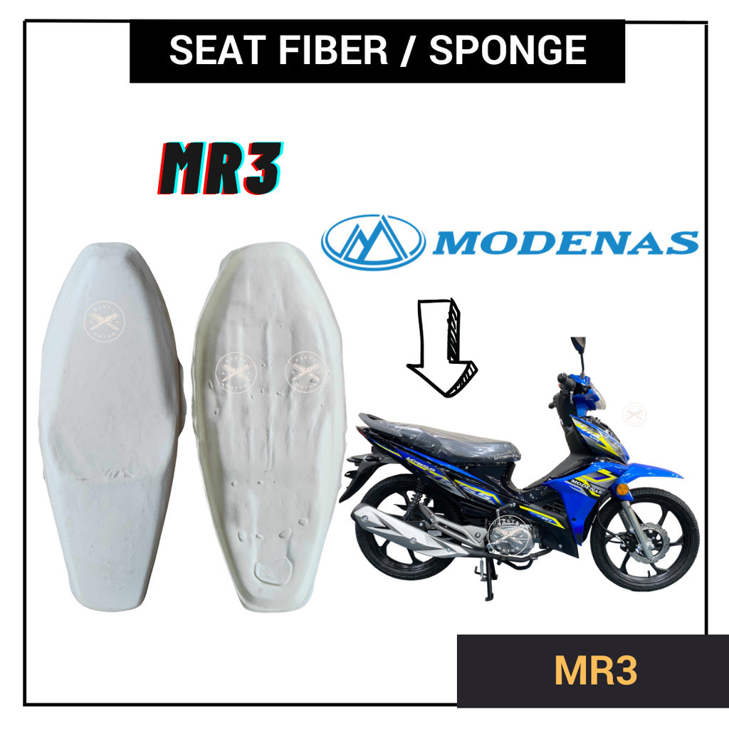 MODENAS MR3 EURO 3  SPAN SEAT FIBER SPONGE PU FORM KUSYEN DOUBLE CUSHION KUSION ASSY KRISS 110 MR3 NEW DISC DRUM