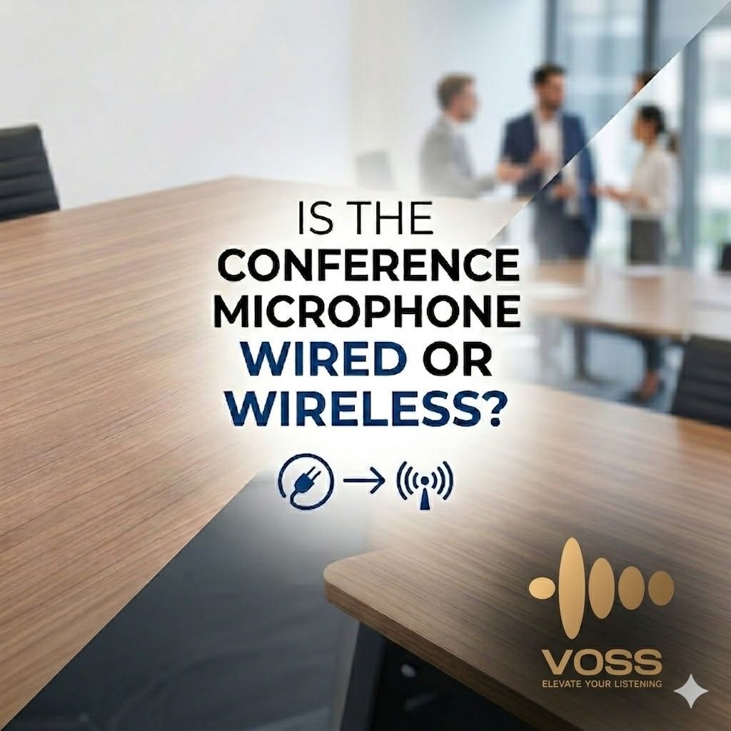 Is the conference microphone wired or wireless?