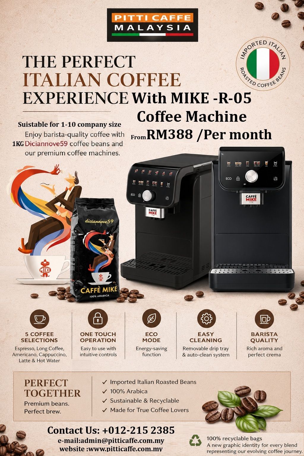 Coffee Machine Rental Package for Small Offices (1–20 Staff)