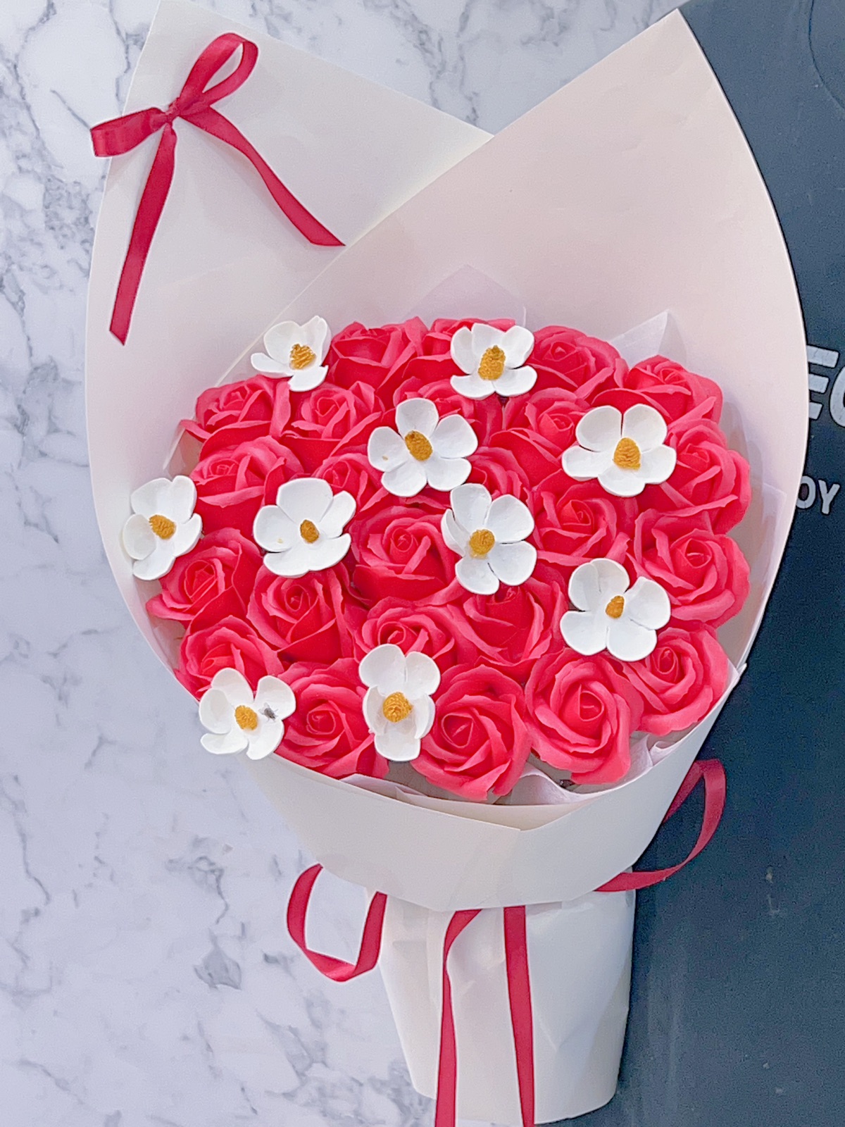 香皂永生花 #红玫瑰香皂永生花 #香皂花 #肥皂花