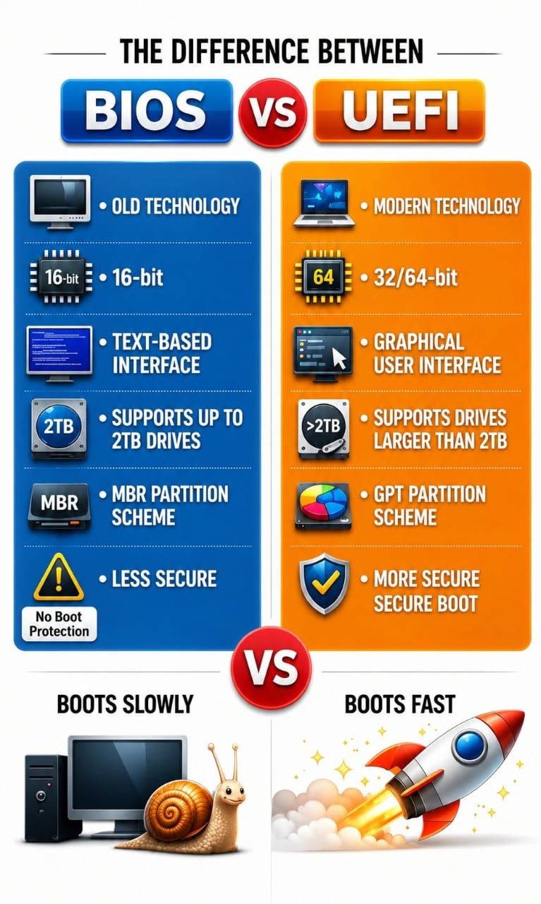 BIOS vs UEFI – What’s the Difference?