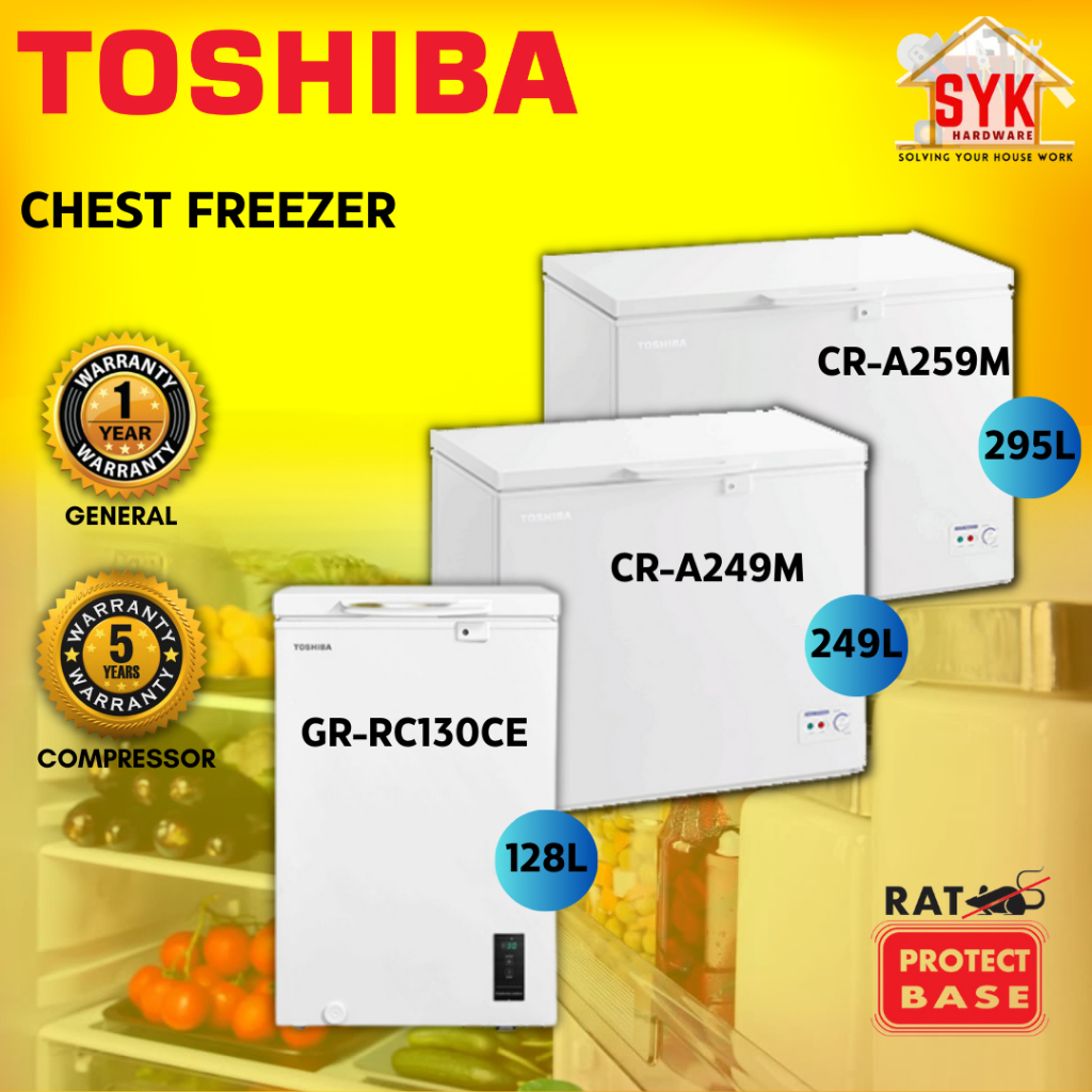 SYK Toshiba GR-RC130CE-DMY(01) CR-A249M CR-A295M Chest Freezer Fridge Deep Frozen Freezer Peti Sejuk Beku Frozen