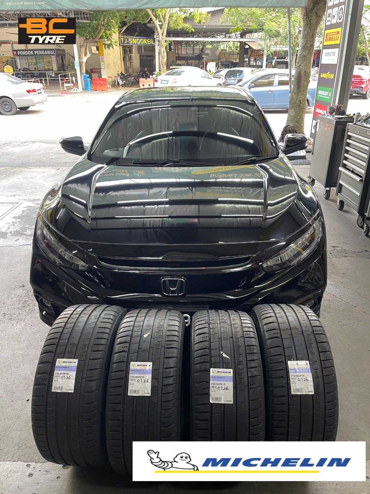 🚗✨ Honda Civic 升级 235/40ZR18 Michelin Pilot Sport 5🔥_145419062026