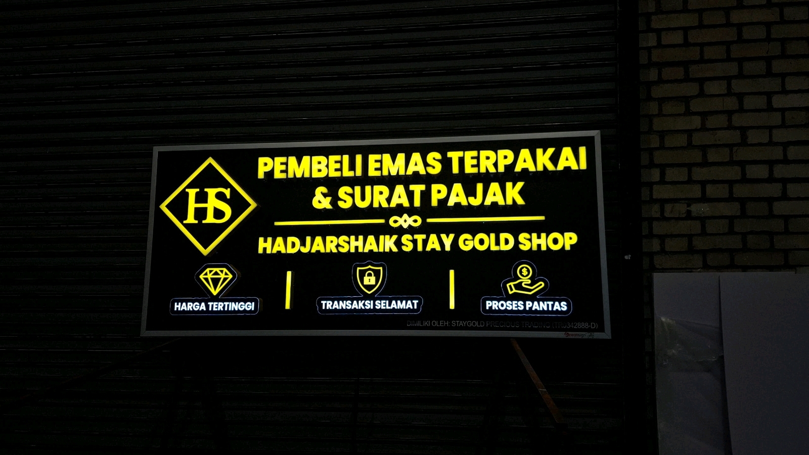 PAPAN TANDA KEDAI EMAS 3D LED DEPAN HARGA BAJET DARI PAKAR UTAMA DI AMPANG & CHERAS