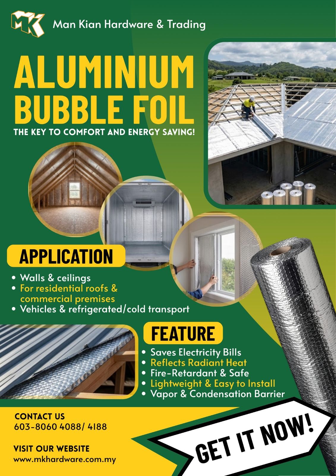Keep Heat Out, Comfort In with Aluminium Bubble Foil