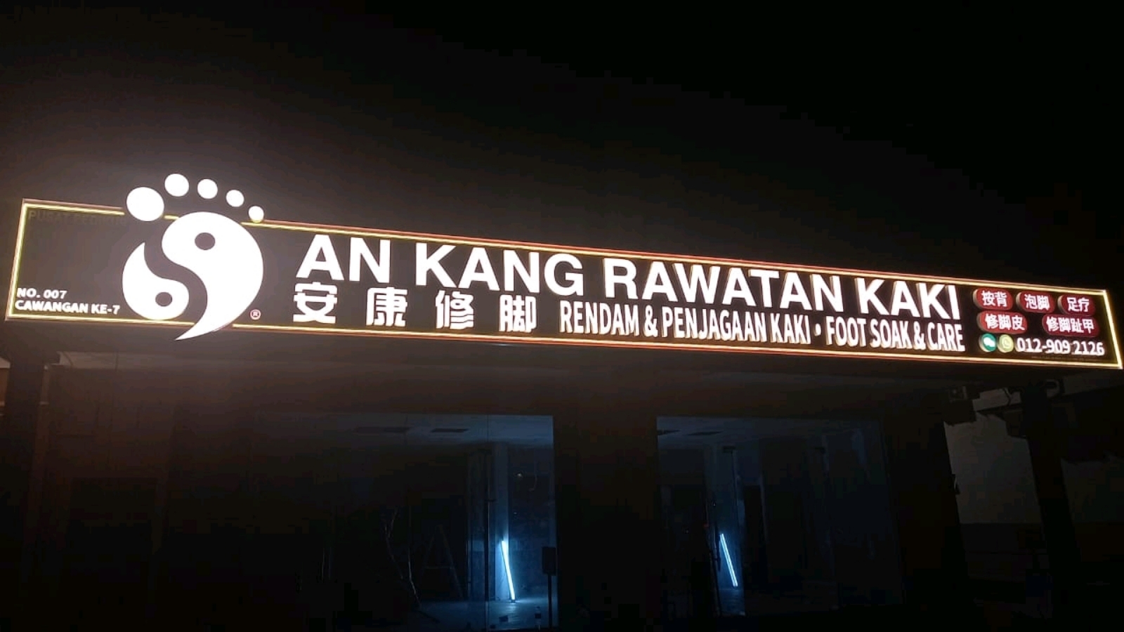CRITICALLY ACCLAIMED 3D LED FRONTLIT LIGHTED FRAME FOOT SOAK CARE SIGNBOARD LEADING PROVIDER IN PUCHONG & SUBANG JAYA