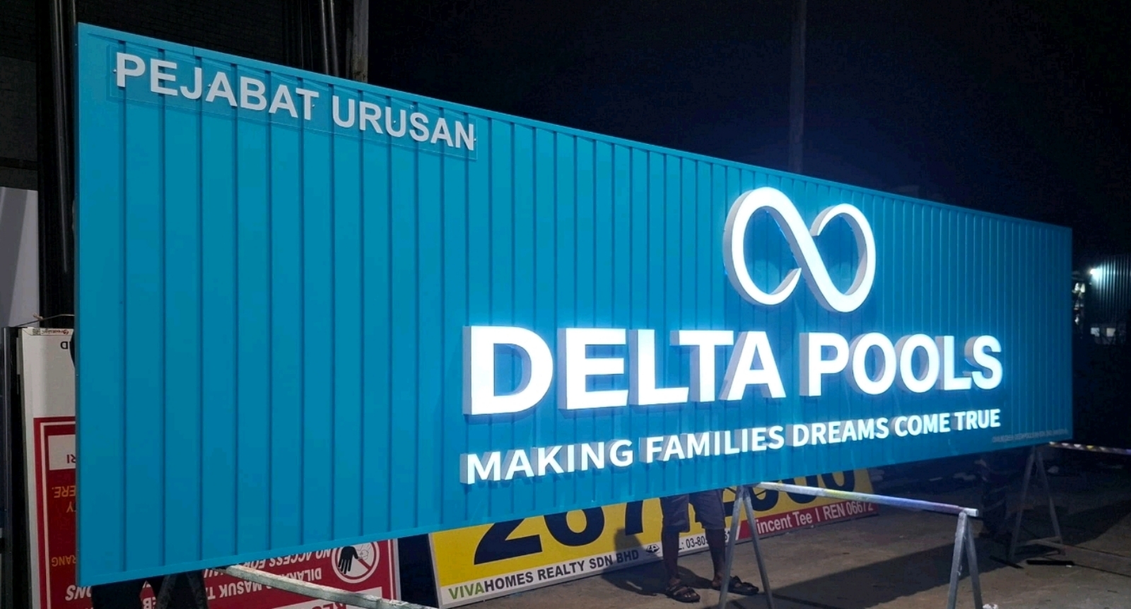 PREMIUM QUALITY 3D LED FRONTLIT SWIMMING POOL BUILDER SIGNBOARD INDUSTRY SPECIALIST IN KOTA KEMUNING & ARA DAMANSARA