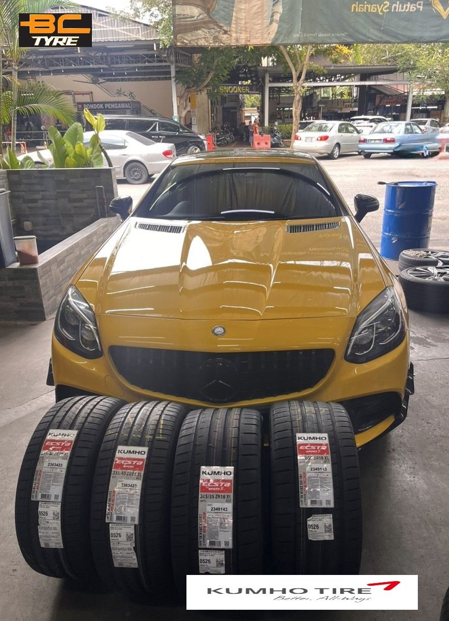 🚗✨ Mercedes-Benz SLC43▫️ 235/40ZR18 ▫️ 265/35ZR18 Kumho Ecsta Sport PS72🛞_171621062026