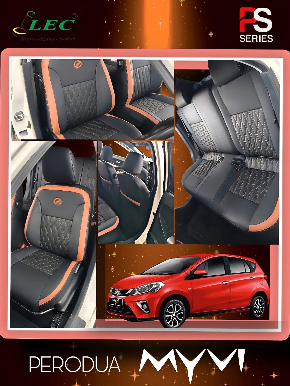 Leather seat cover 