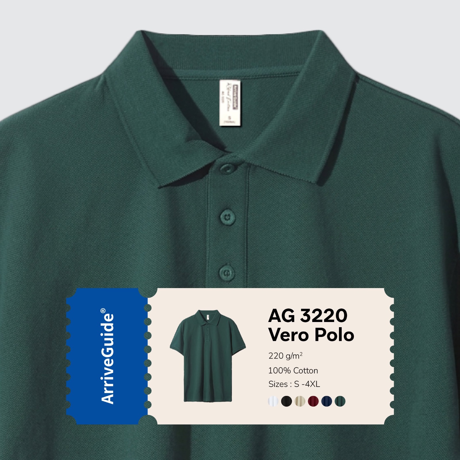 Looking for a polo that’s stylish and comfortable?  Meet the Vero Polo (AG3220)