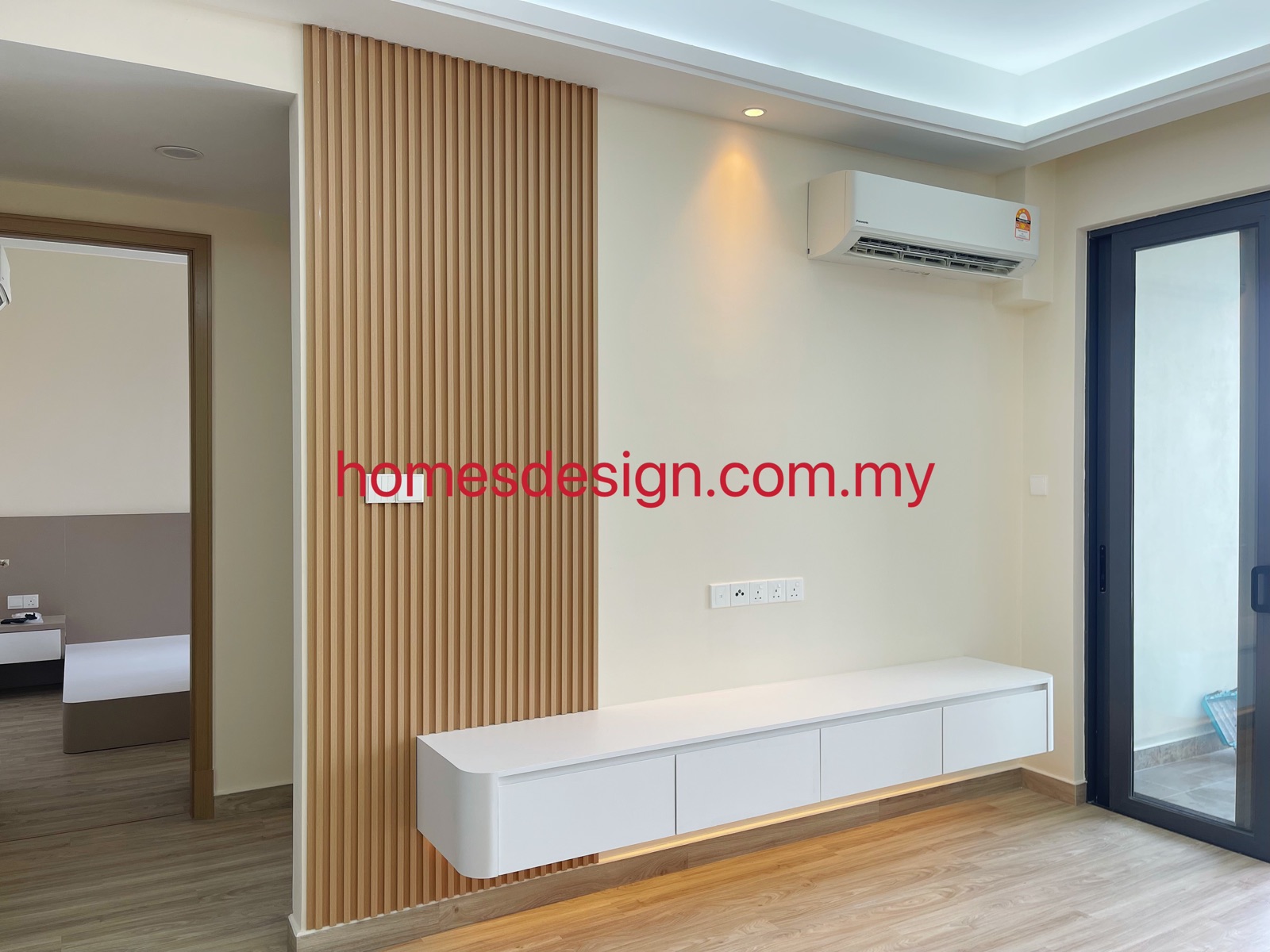 Fluted Panel Design Tv Console